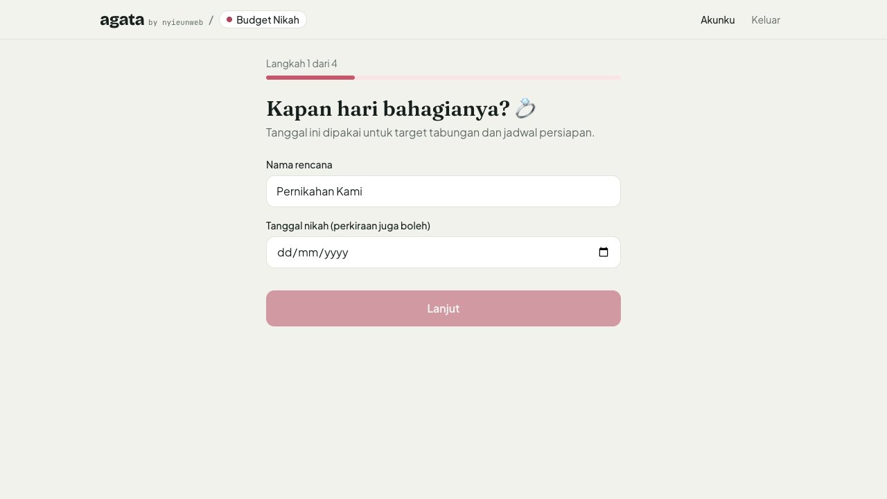 Wizard 4 langkah untuk membuat rencana